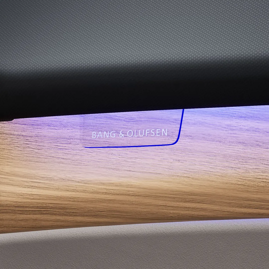 Nahaufnahme auf einen Lautsprecher vom Bang & Olufsen Premium Sound System.