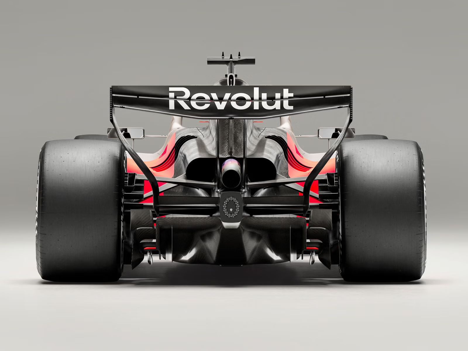 2026-os Audi F1 autó hátulnézetből