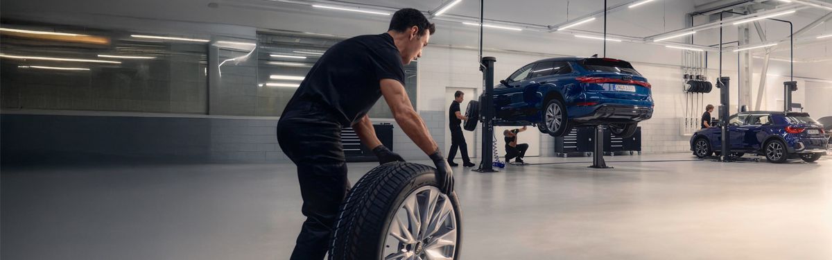 Audi szervizben kerékcsere