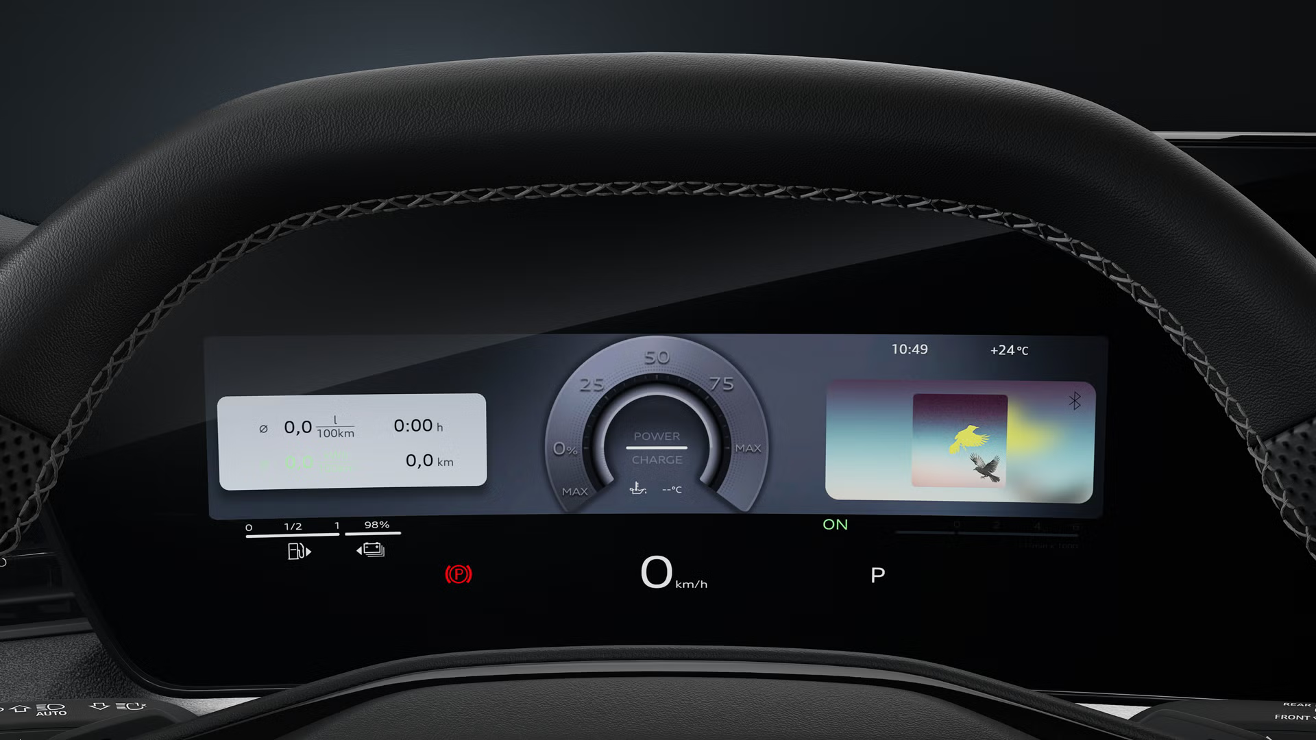 Nahaufnahme des Audi virtual cockpit plus.